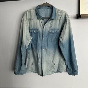 Men's Denim Jacket - Blue Gradient